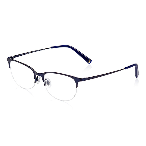 K.moriyama Navy Blue Half Rim Oval right side