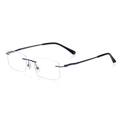 K.moriyama Navy Blue Full Rim Rectangle right side