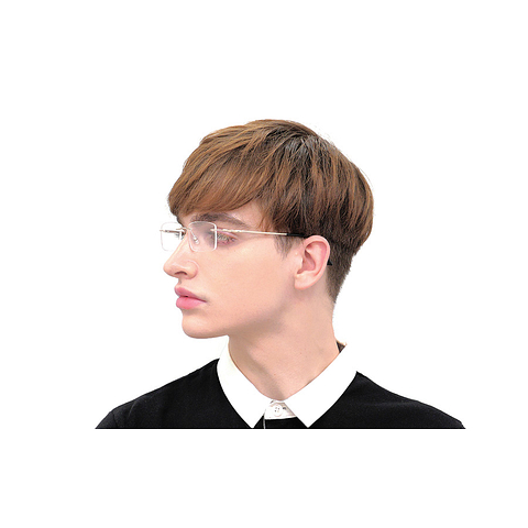 K.moriyama Navy Blue Full Rim Rectangle right side