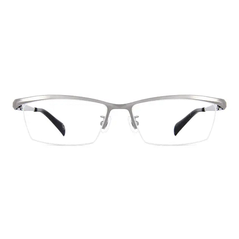 K.moriyama Silver Half Rim Rectangle left side