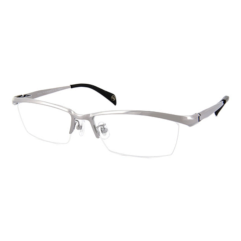 K.moriyama Silver Half Rim Rectangle right side
