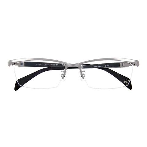 K.moriyama Silver Half Rim Rectangle right side
