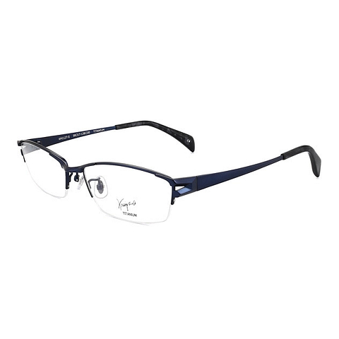 K.moriyama Navy Half Rim Rectangle right side