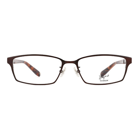 K.moriyama Light Brown Full Rim Rectangle left side