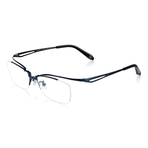 K.moriyama Navy Blue Full Rim Rectangle right side