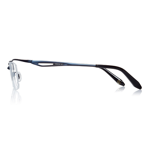 K.moriyama Navy Blue Full Rim Rectangle left side