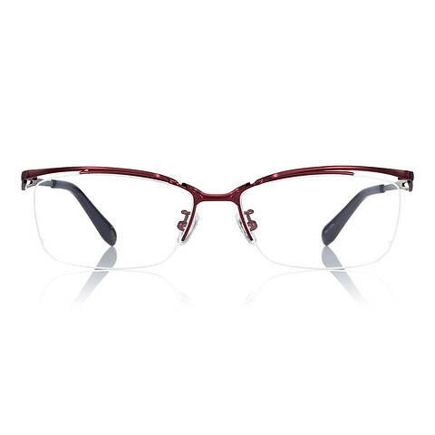 K.moriyama Red Full Rim Rectangle left side