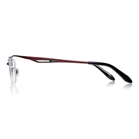 K.moriyama Red Full Rim Rectangle left side