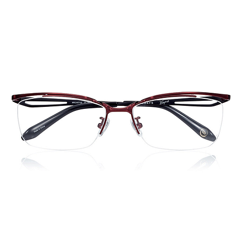 K.moriyama Red Full Rim Rectangle right side
