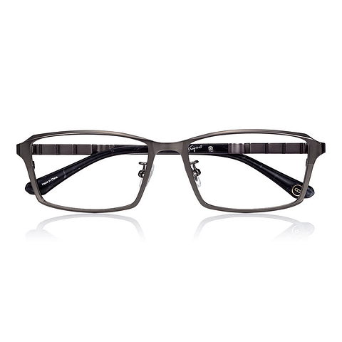K.moriyama Mid Gunmetal Full Rim Rectangle right side