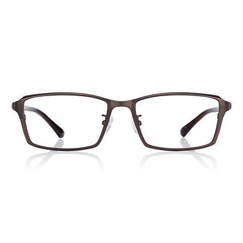 K.moriyama Light Brown Full Rim Rectangle left side