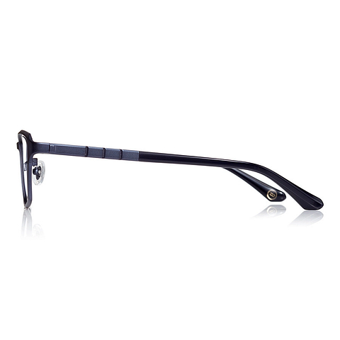 K.moriyama Navy Blue Full Rim Rectangle left side