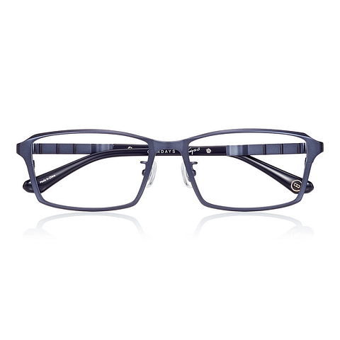 K.moriyama Navy Blue Full Rim Rectangle right side