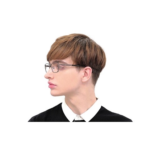 K.moriyama Navy Blue Full Rim Rectangle right side