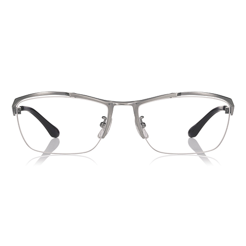 K.moriyama Mid Gunmetal Full Rim Rectangle left side