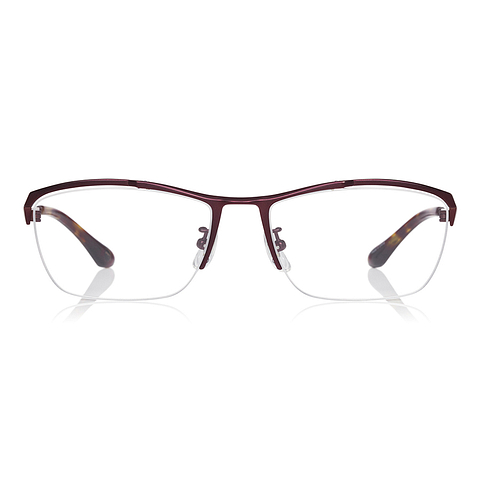 K.moriyama Red Full Rim Rectangle left side