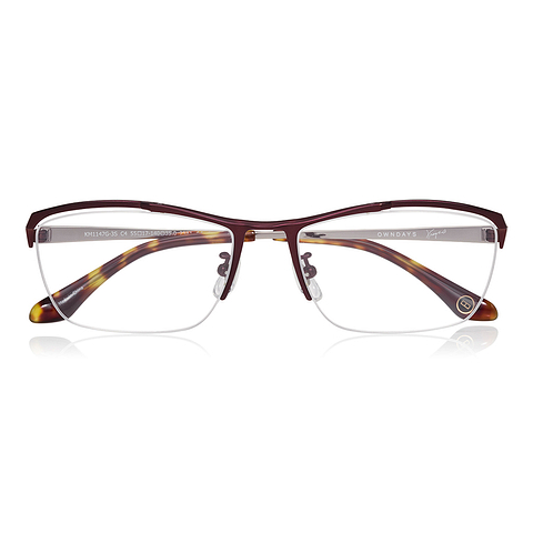 K.moriyama Red Full Rim Rectangle right side