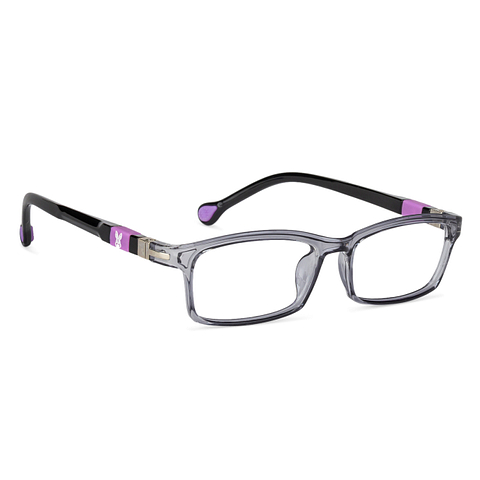 Hooper Online Gray Transparent Full Rim Rectangle left side