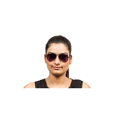 BRANDED Black Half Rim Aviator right side