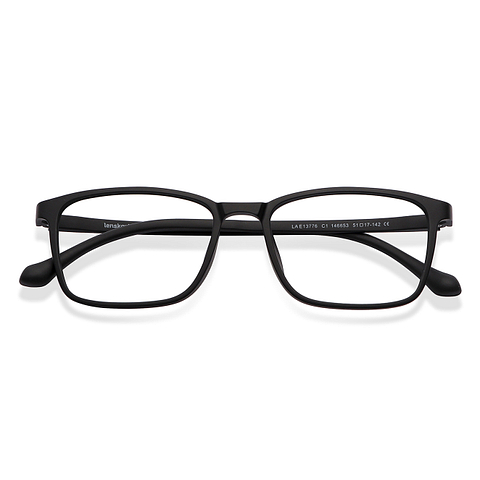 Lenskart Air Screen Glasses Black Full Rim Rectangle left side
