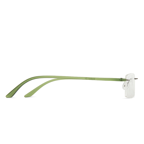 Lenskart Air Online Mid Gunmetal Rimless Rectangle left side