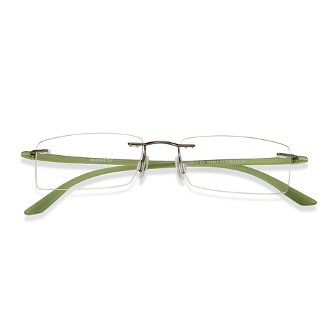 Lenskart Air Online Gunmetal Rimless Rectangle left side