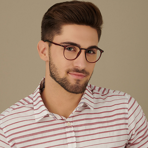 Lenskart Air Online Red Full Rim Round right side