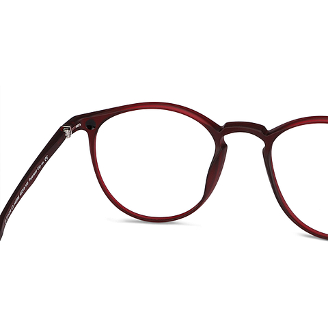 Lenskart Air Online Maroon Full Rim Round left side