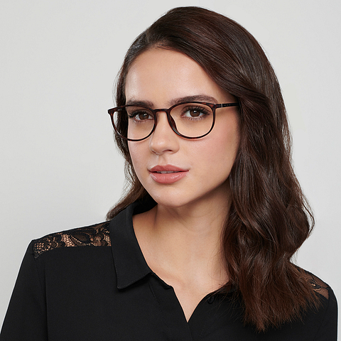 Lenskart Air Online Light Brown Full Rim Round right side