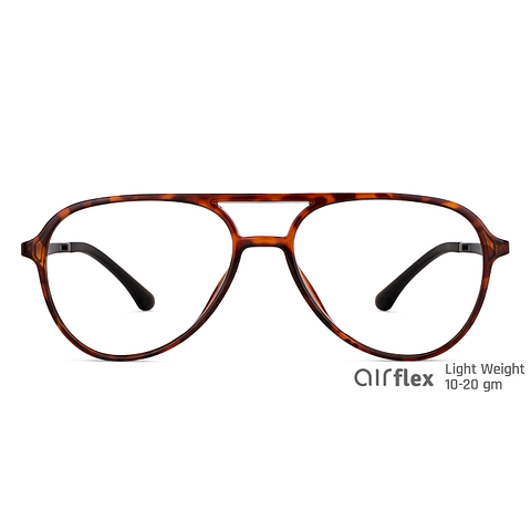 Lenskart Air Online Light Brown Full Rim Aviator left side