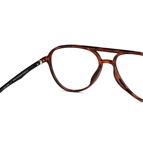 Lenskart Air Online Light Brown Full Rim Aviator right side