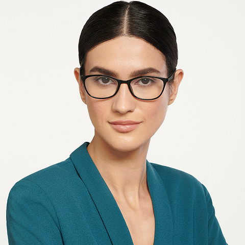 Lenskart Air Online Black Full Rim Cat Eye left side