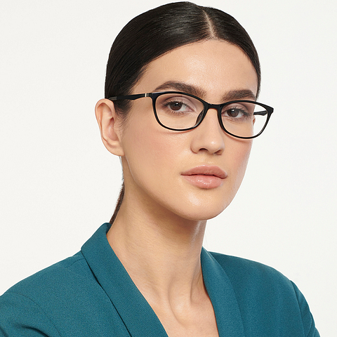 Lenskart Air Online Black Full Rim Cat Eye right side