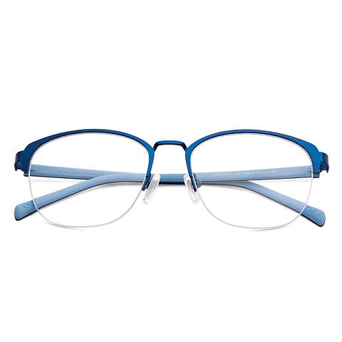 Lenskart Air Online Sky Blue Half Rim Square left side Lenskart Air Online Sky Blue Half Rim Square left side