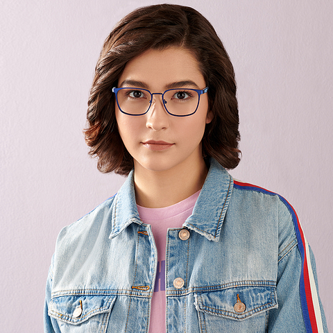 Lenskart Air Online Sky Blue Full Rim Square right side