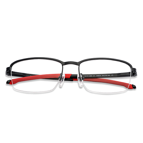 Lenskart Air Online Black Half Rim Rectangle left side