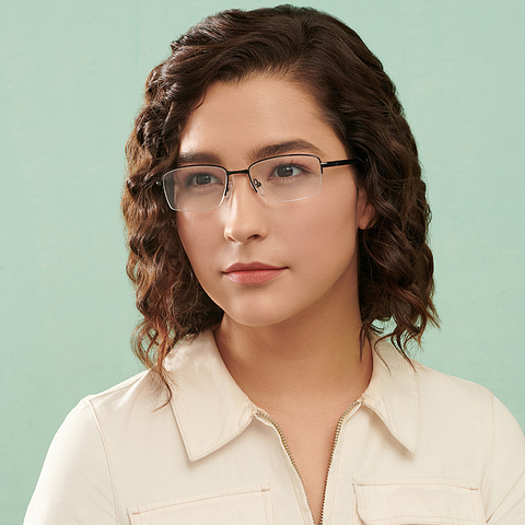 Lenskart Air Online Black Half Rim Rectangle right side