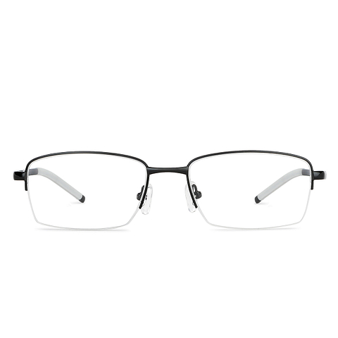 Lenskart Air Online Black Half Rim Rectangle left side
