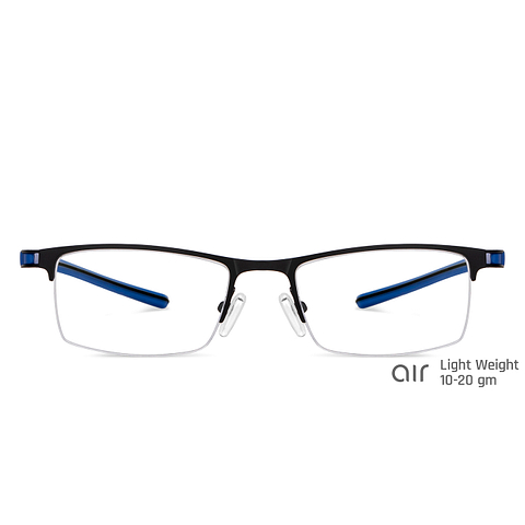 Lenskart Air Online Black Half Rim Rectangle right side