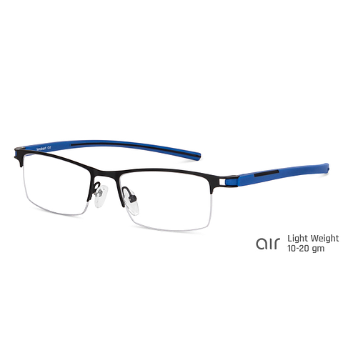 Lenskart Air Online Black Half Rim Rectangle left side