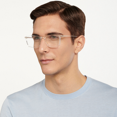 Lenskart Air Online Crystal Transparent Full Rim Square right side