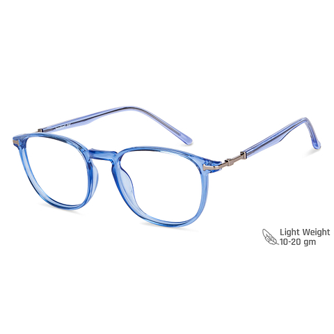 Lenskart Air Online Blue Transparent Full Rim Square right side