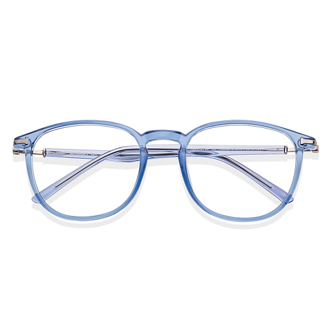 Lenskart Air Online Blue Transparent Full Rim Square left side