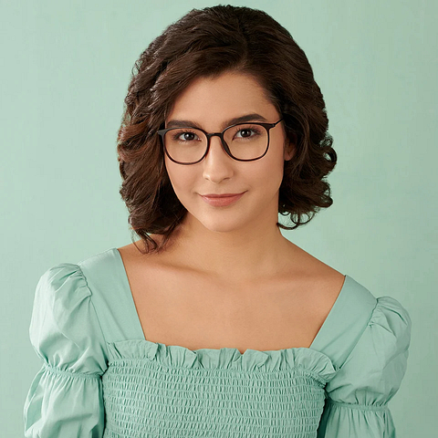 Lenskart Air Online Light Brown Full Rim Square left side