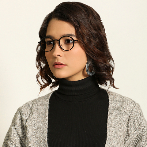 Lenskart Air Online Black Full Rim Round right side