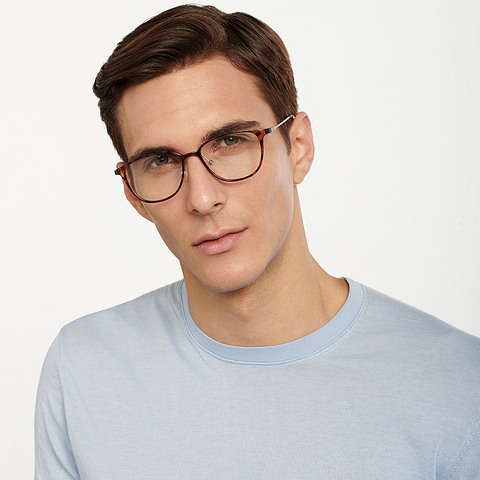 Lenskart Air Screen Glasses Light Brown Full Rim Square right side