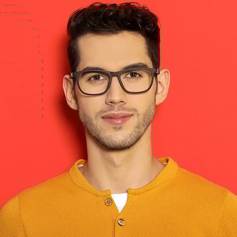 Lenskart Air Online Light Brown Full Rim Square right side