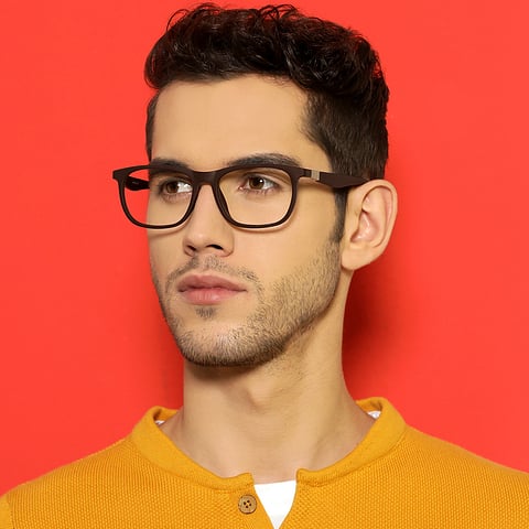 Lenskart Air Online Light Brown Full Rim Square left side