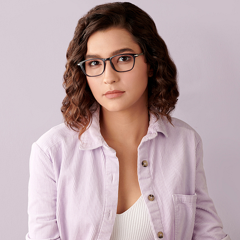Lenskart Air Online Light Gray Full Rim Rectangle left side