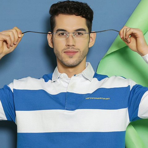 Lenskart Air Online Black Rimless Rectangle right side